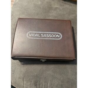 Vintage Vidal Sassoon tested Curling Iron System 3 Attachments Travel Case 1982